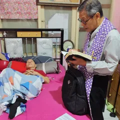 Pengakuan dosa Lansia dan Penerimaan Sakramen Perminyakan Wilayah St. Theresia d/ Kanak Kanak Yesus.